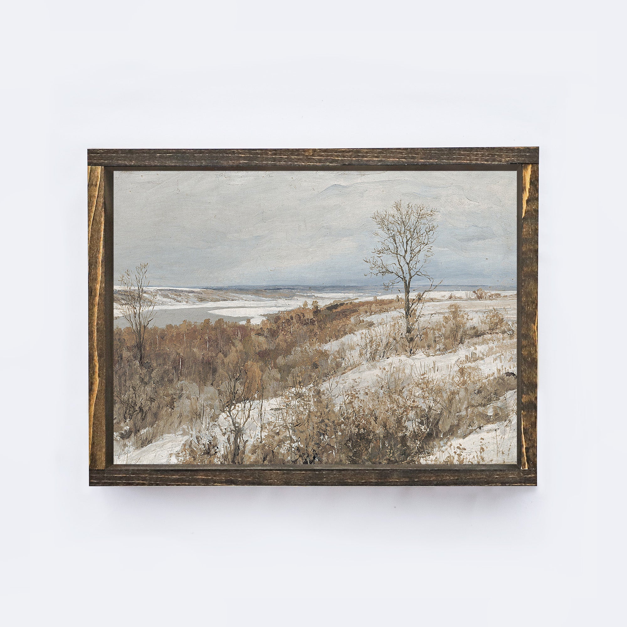 Vintage Winter Scenery Painting A69-2