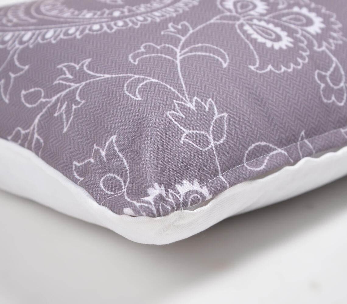 Digital Printed Cotton Chevron-Paisley Cushion Cover-1