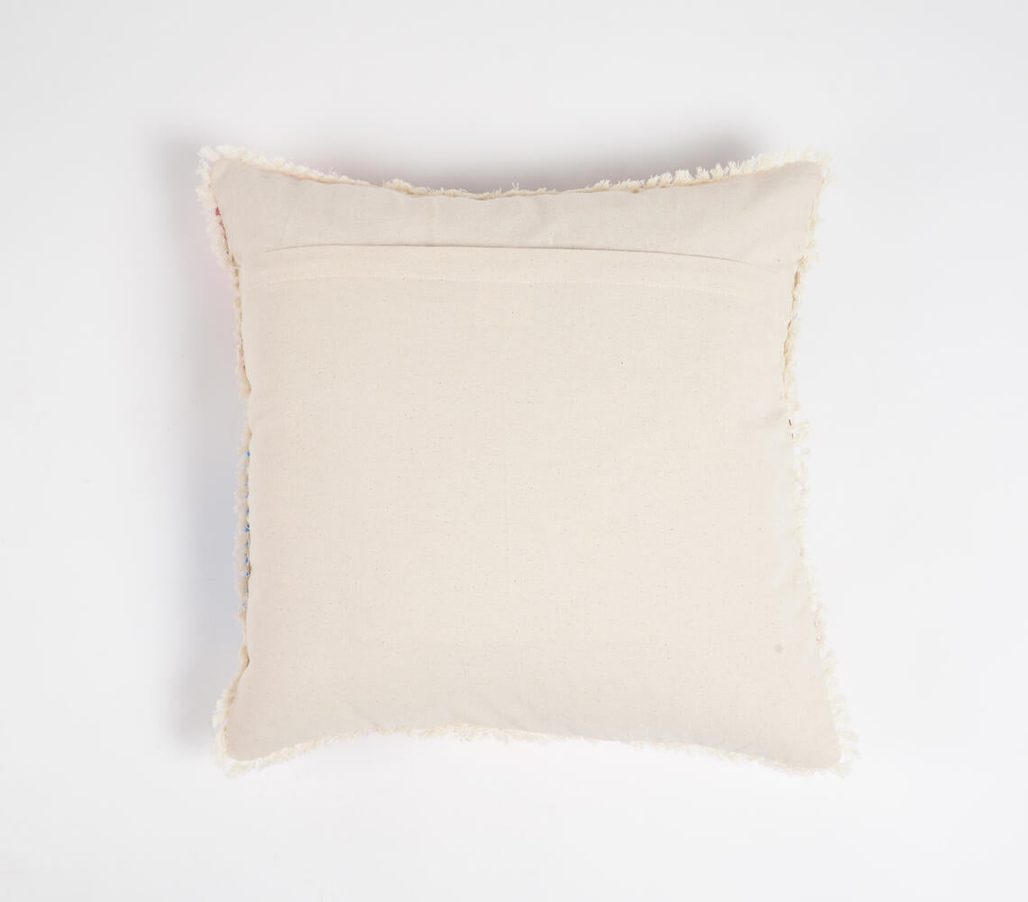 Abstract Embroidered & Tufted Cushion Cover-2