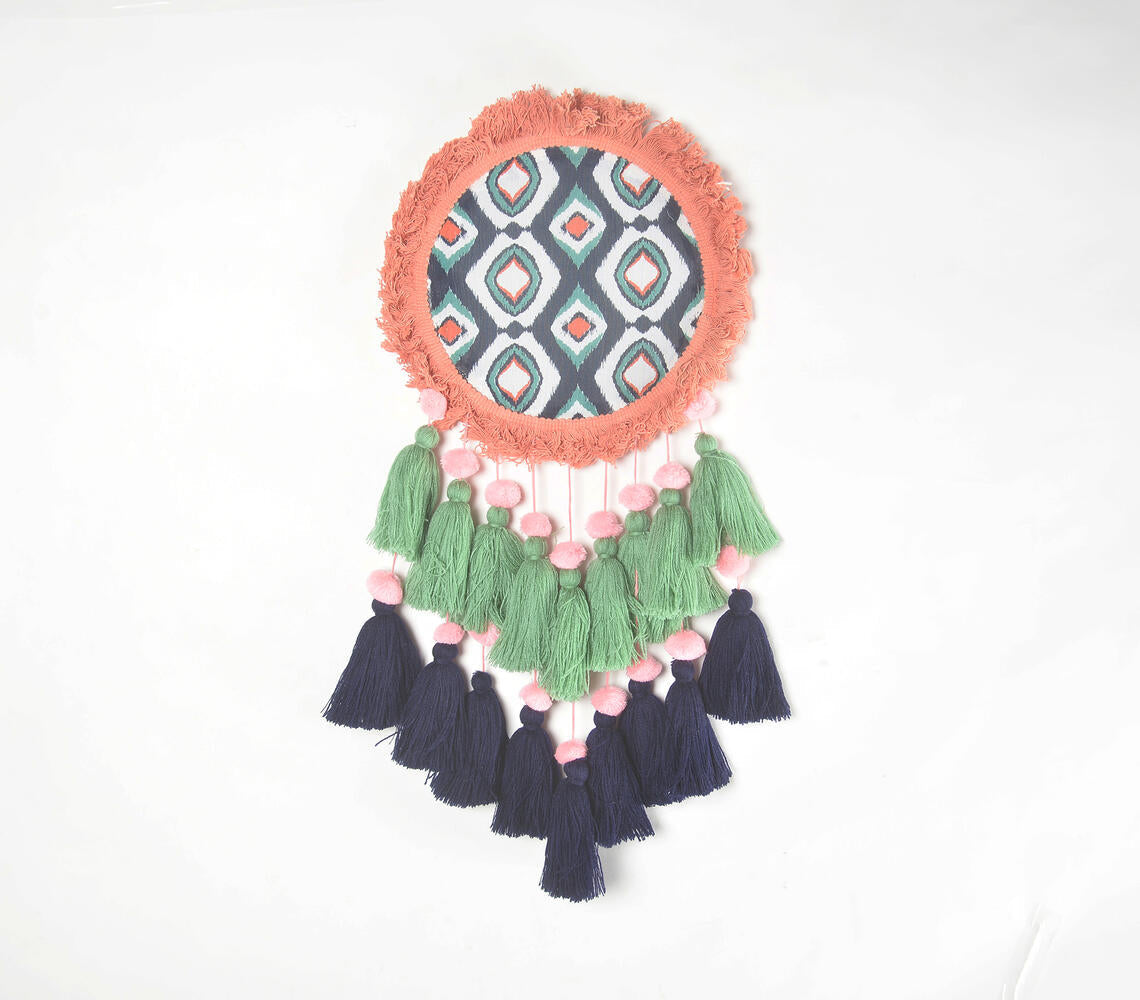 Statement Tasseled & Printed Dreamcatcher-0