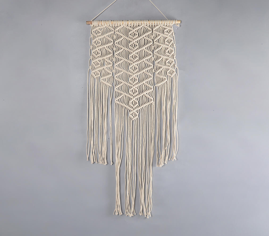 Boho Layered Macrame Illusion Wall Hanging-0