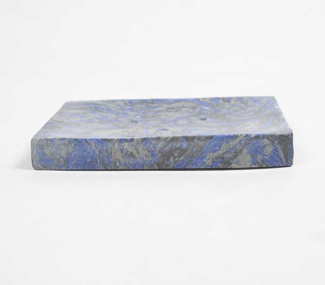 Abstract Textured Handcut Stone Soapdish-3