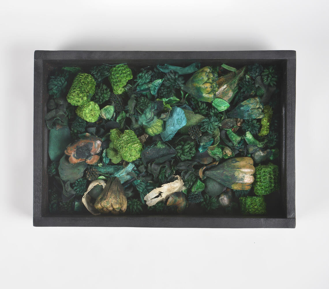 Cotton chips & Mixed Dried Green Herbs Potpourri (200g pack)-1