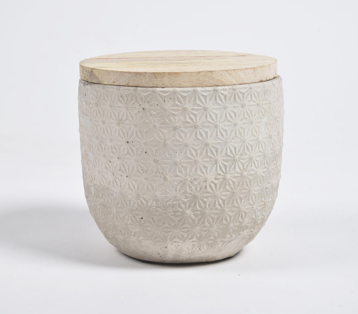 English Vanilla Wax Poured Concrete Jar Candle-2