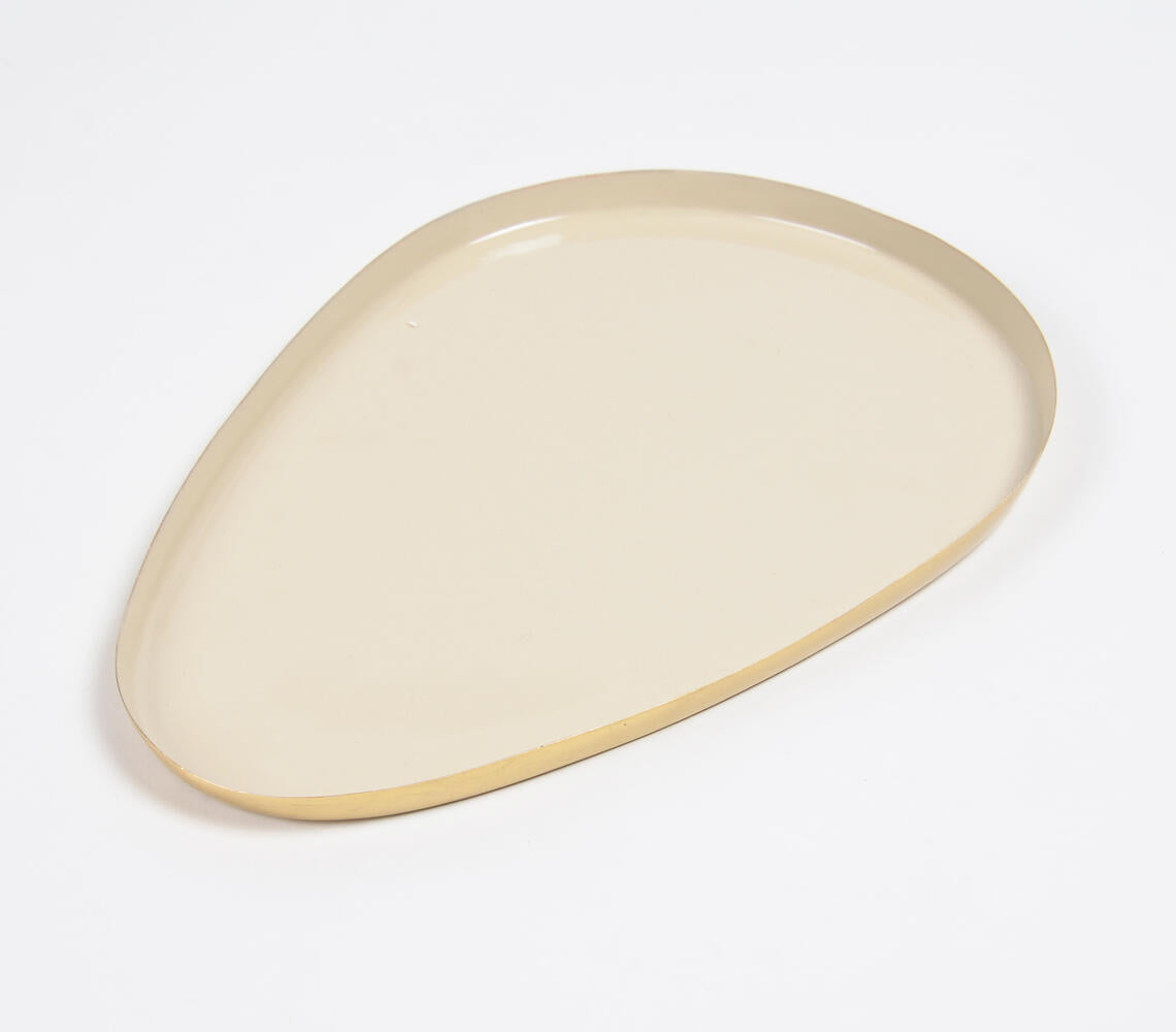 Enamelled Iron Egg-Shaped Snack Trays (set of 3)-2