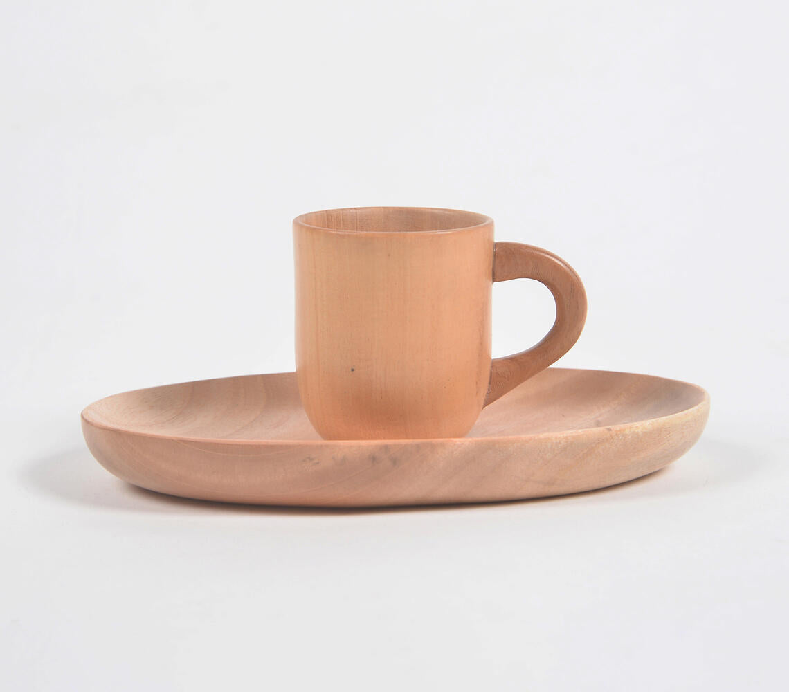 Neem Wood Ocha Mug & Tray Set-3