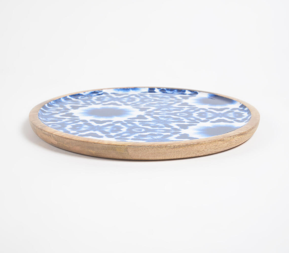 Floral Painted Wooden Serving Platter-2