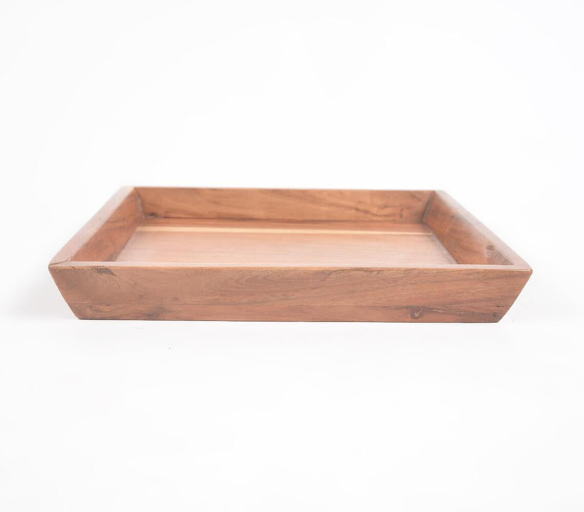 Hand Cut Acacia Wood Tray-2