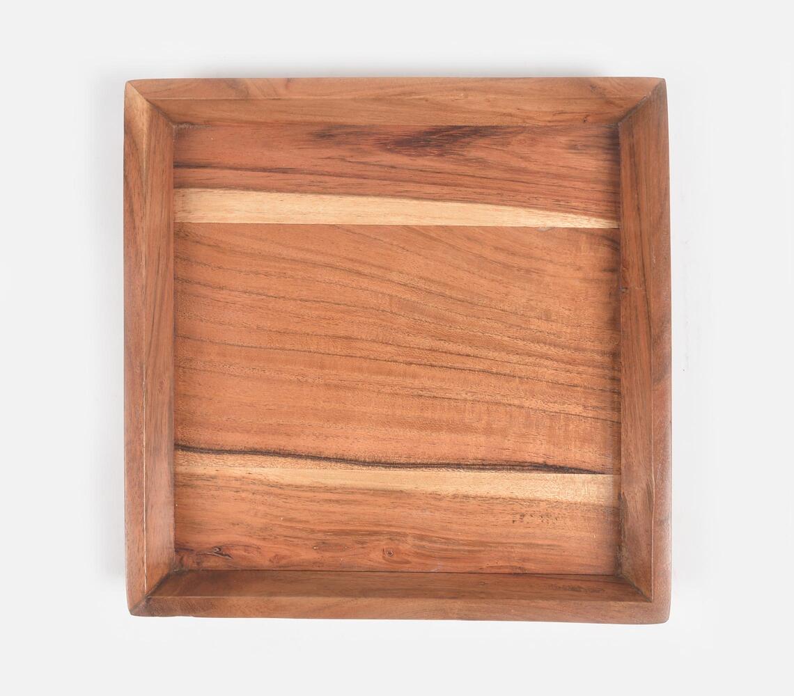 Hand Cut Acacia Wood Tray-3
