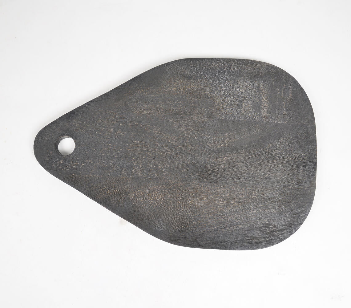 Hand Painted Mango Wood Black Chopping Board-2