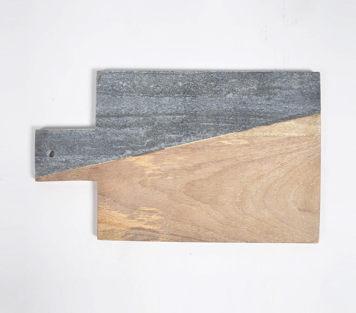 Colorblock Grey Stone & Wood Chopping Board-0