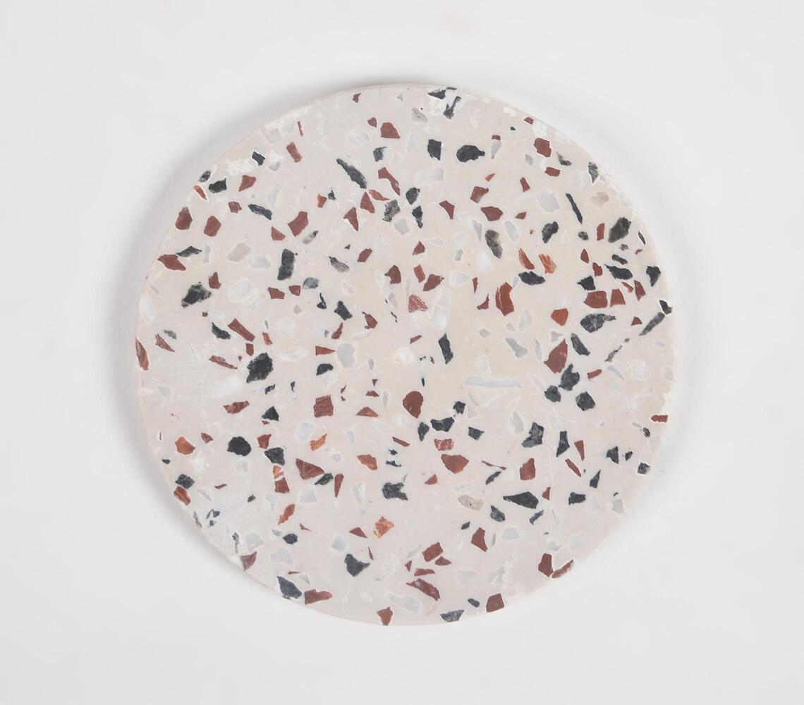 Hand Cut Terrazzo Stone Coasters (Set of 4)-2