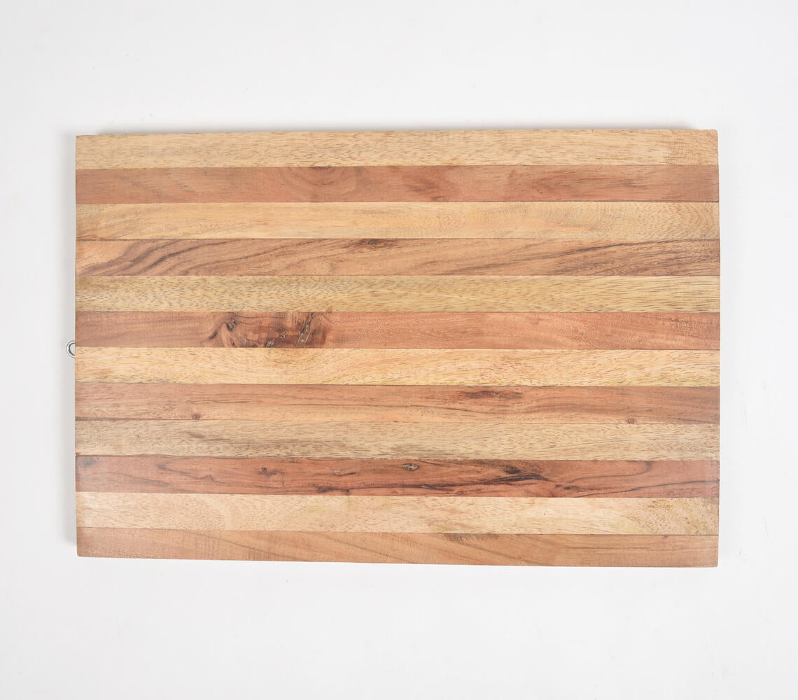 Hand Cut Acacia & Mango Wood Block Chopping Board-2