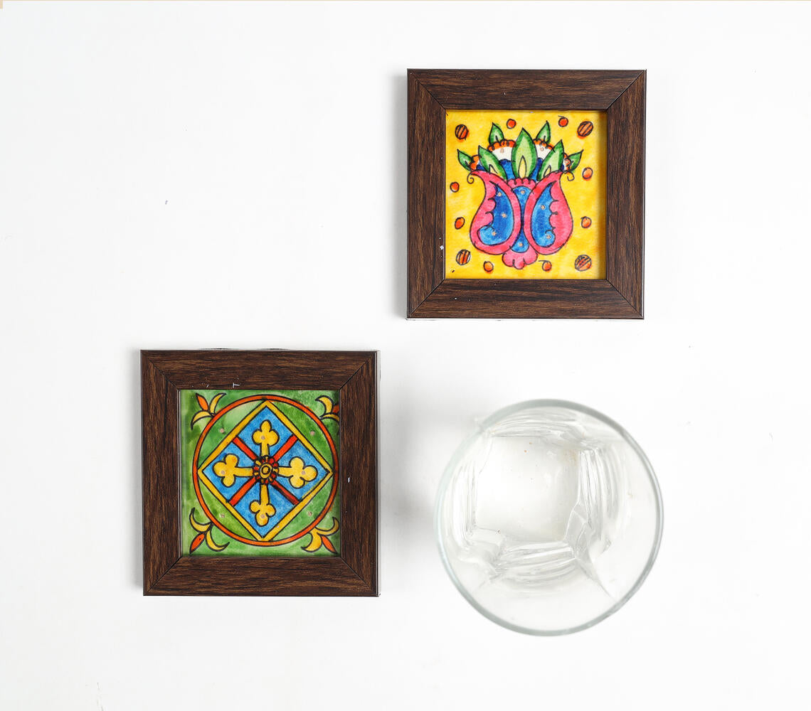 Hand painted Framed Coasters (Set of 2)-3
