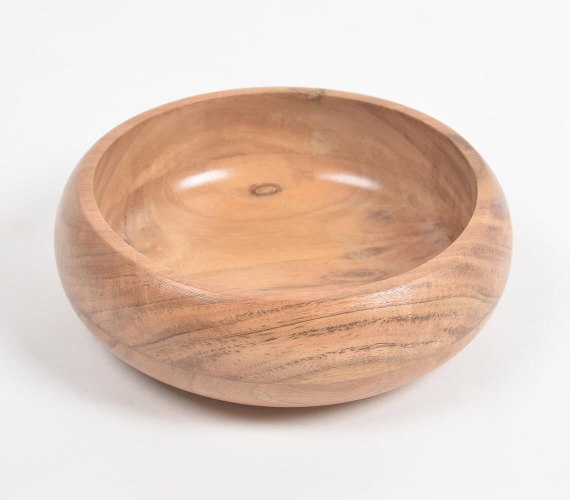 Bulky Natural Wooden Serving Bowl-2