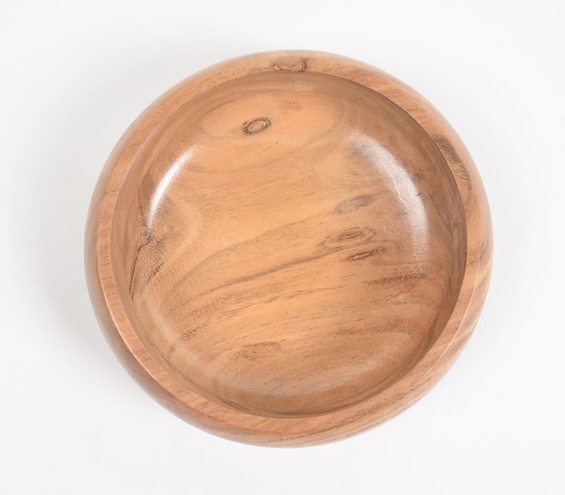 Bulky Natural Wooden Serving Bowl-3