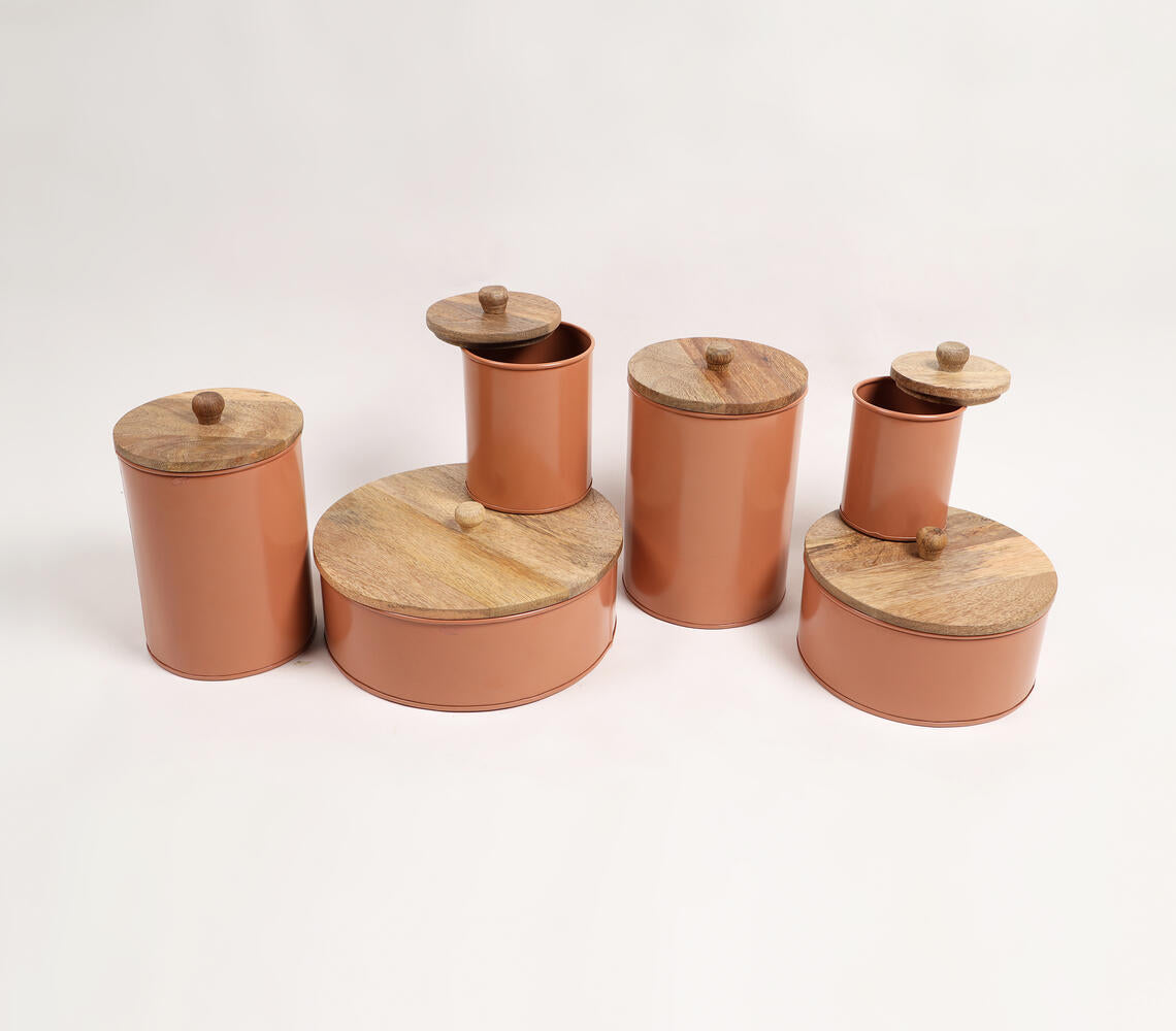 Galvanized Iron Storage Boxes (Set of 6)-0
