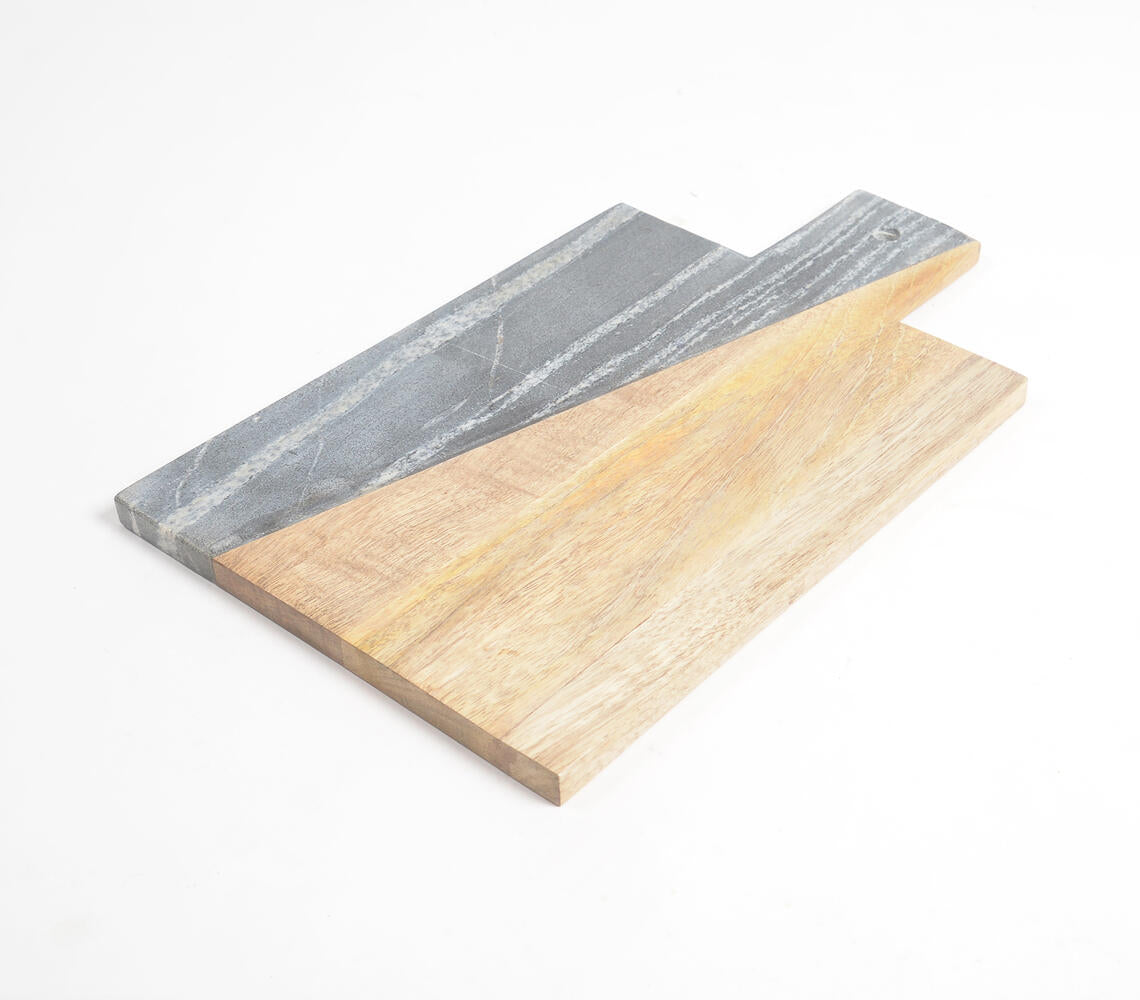 Fusion Natural Acacia Wood & Marble Chopping Board-1