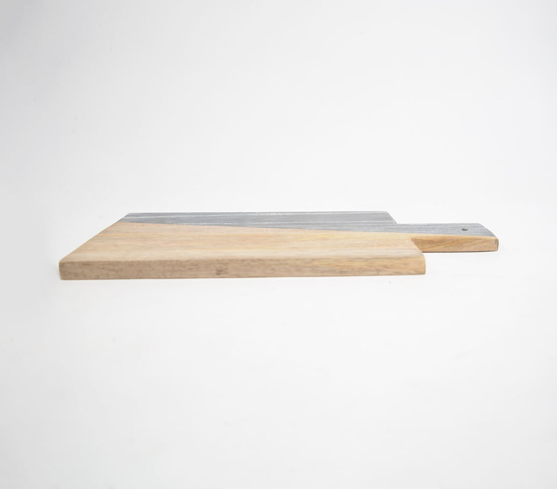 Fusion Natural Acacia Wood & Marble Chopping Board-2