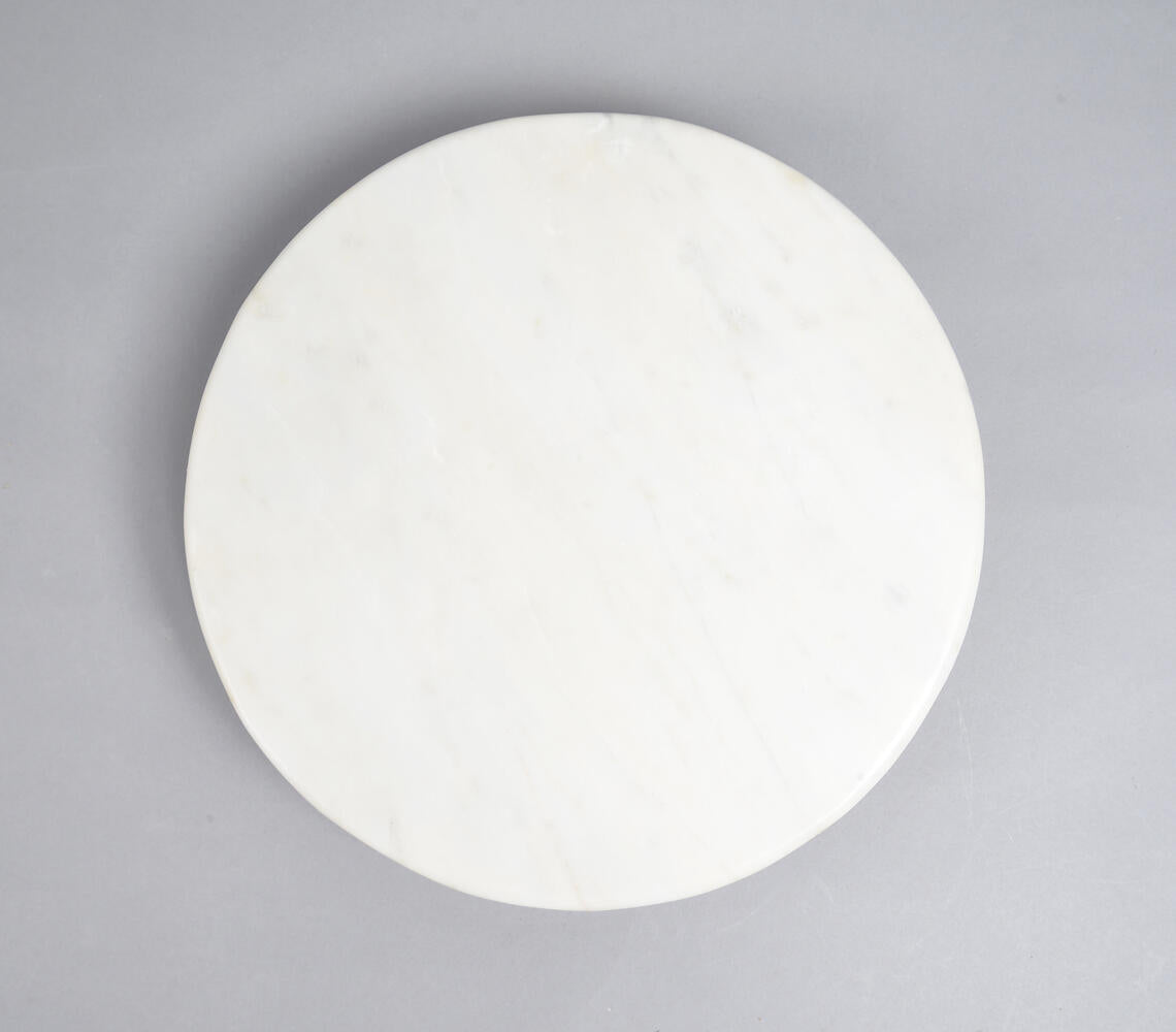 Fusion Mango Wood & Marble Cake Stand-2
