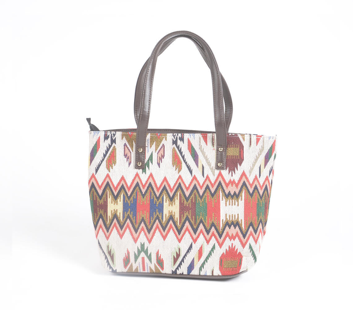 Jacquard Weave Tote, Sling & Wallet Set-1