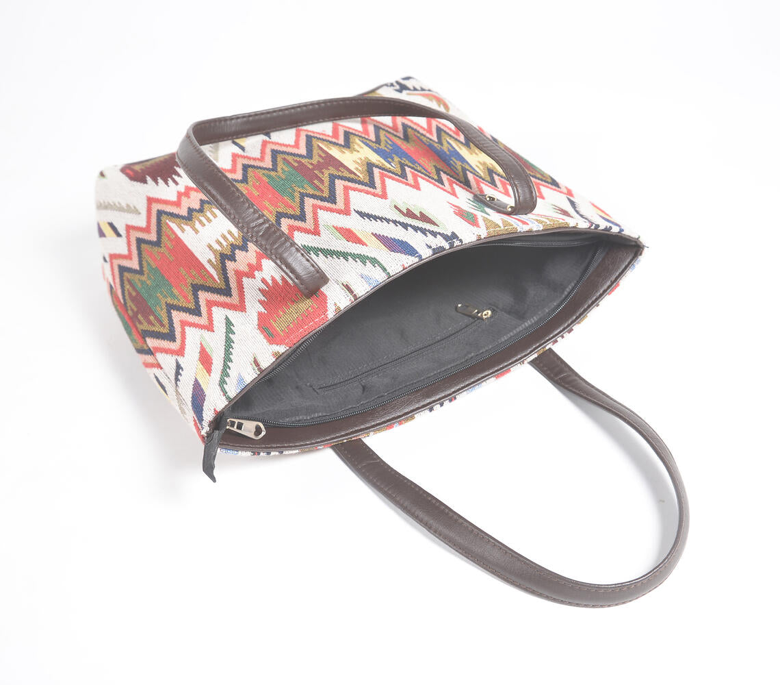 Jacquard Weave Tote, Sling & Wallet Set-2