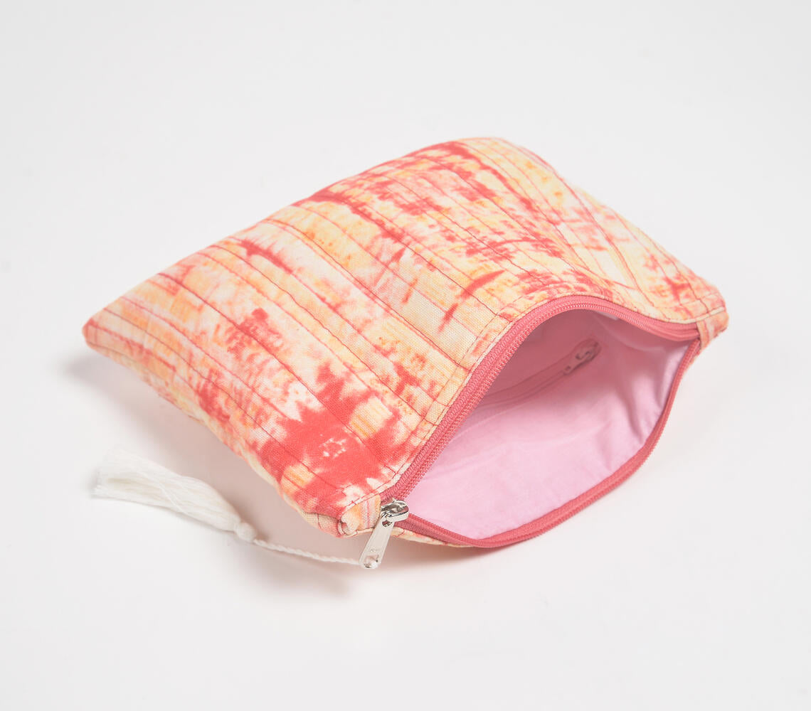 Stripe-Quilted Tie-&-Dye Pouch-2