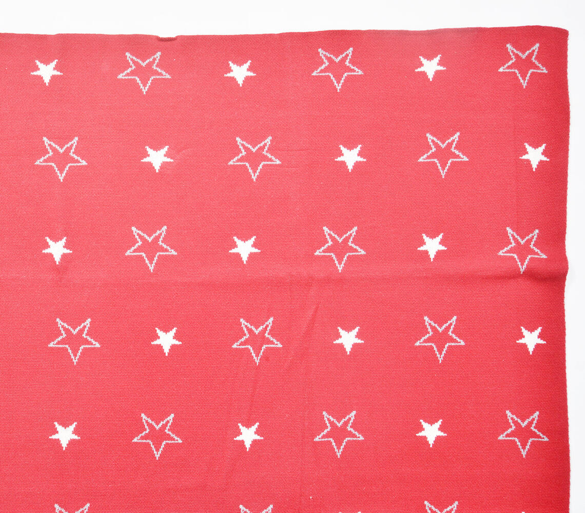 Knitted Cotton Starry Baby Blanket-2