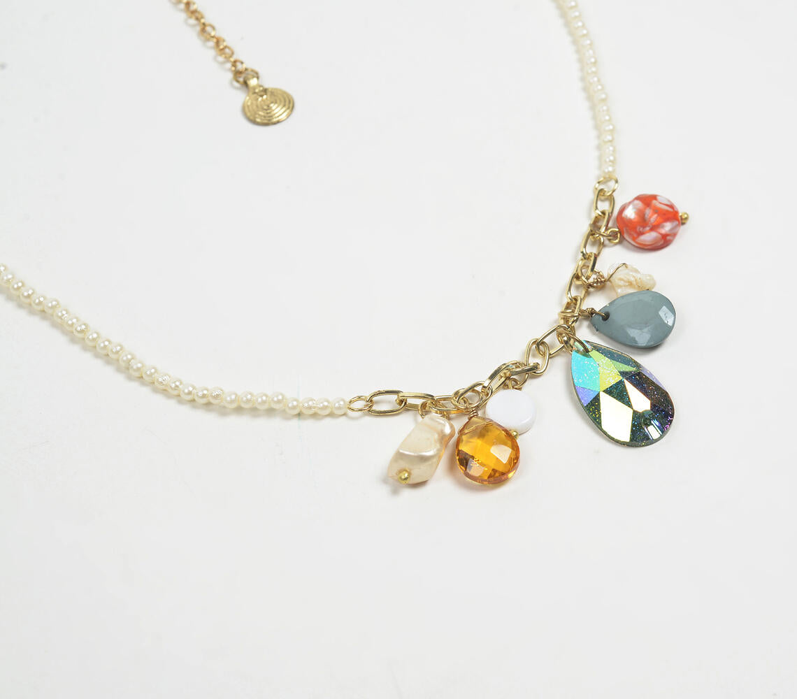 Cocktail Charms & Pearl necklace-1