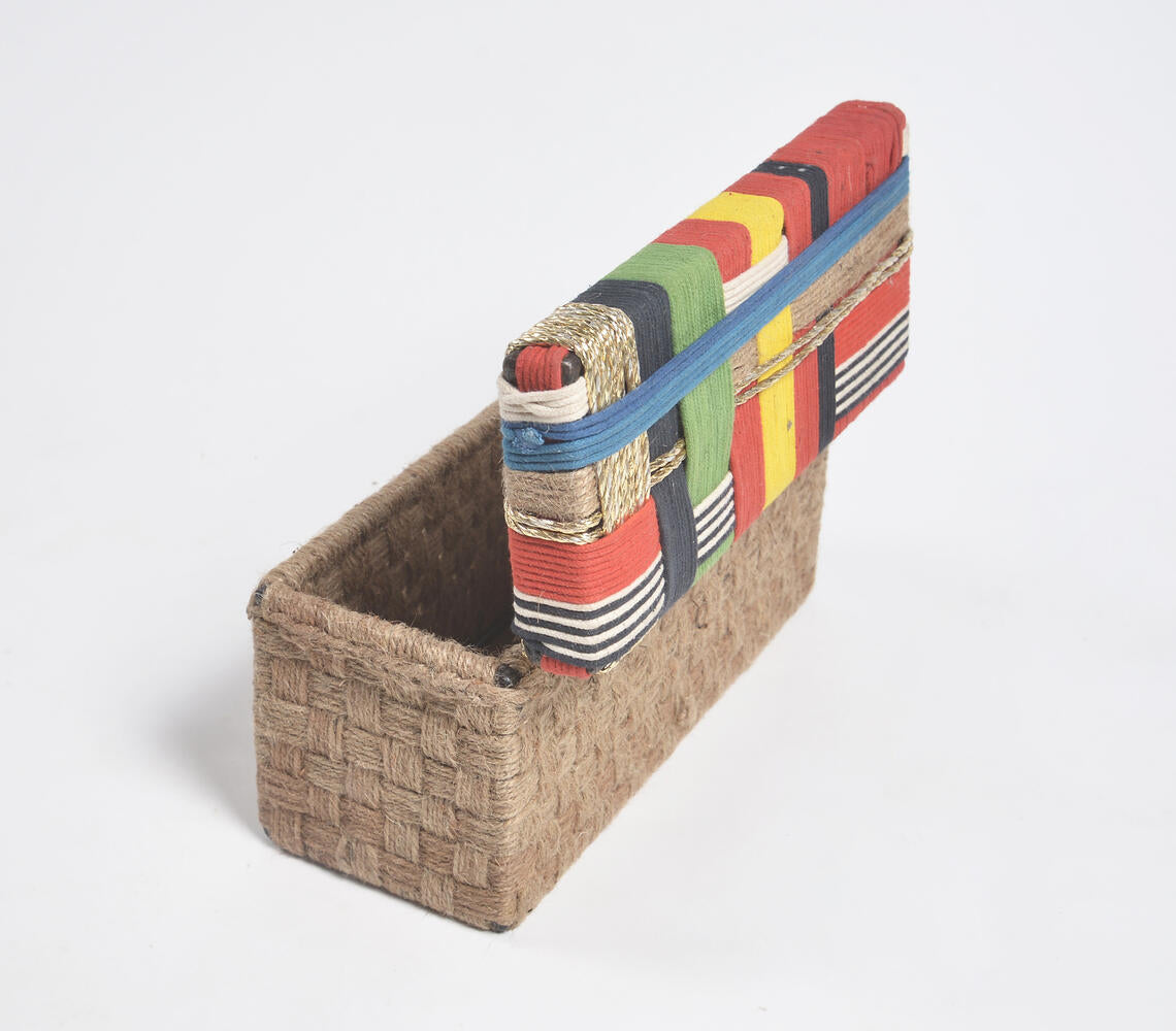 Jute & Recycled Cotton Wine Box-1