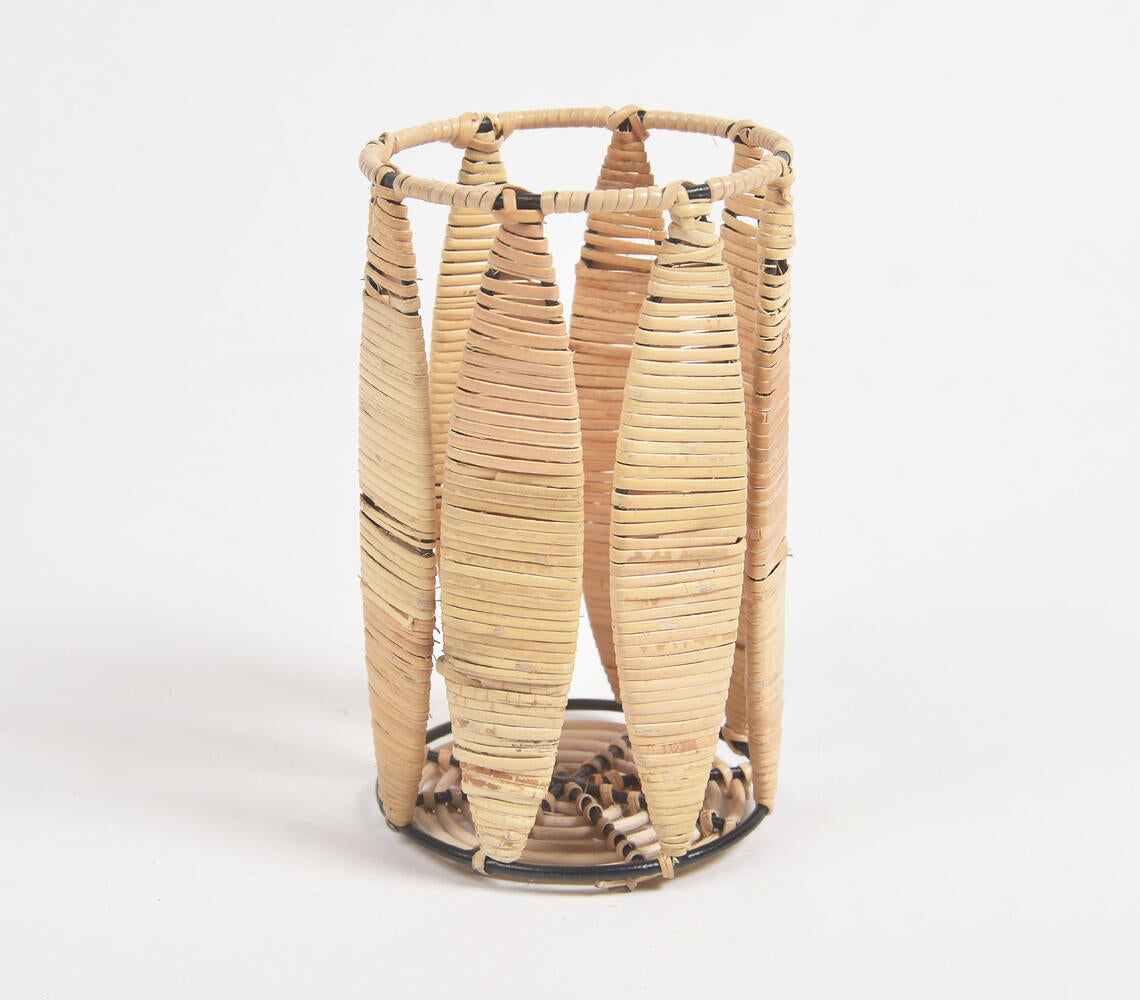 Cane & Iron Leaflets-Cylindrical Pen Stand-2