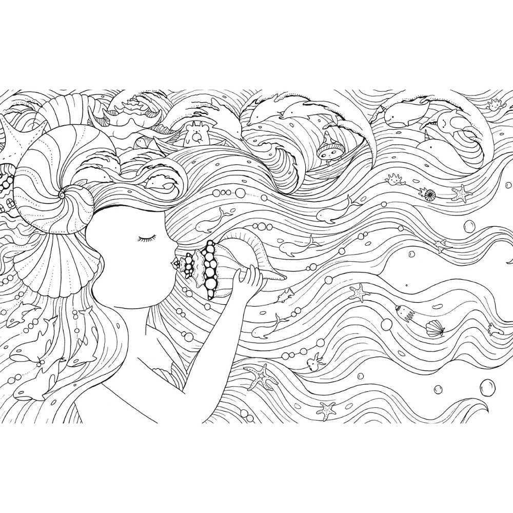 A Million Mermaids: Magical Creatures to Color-1