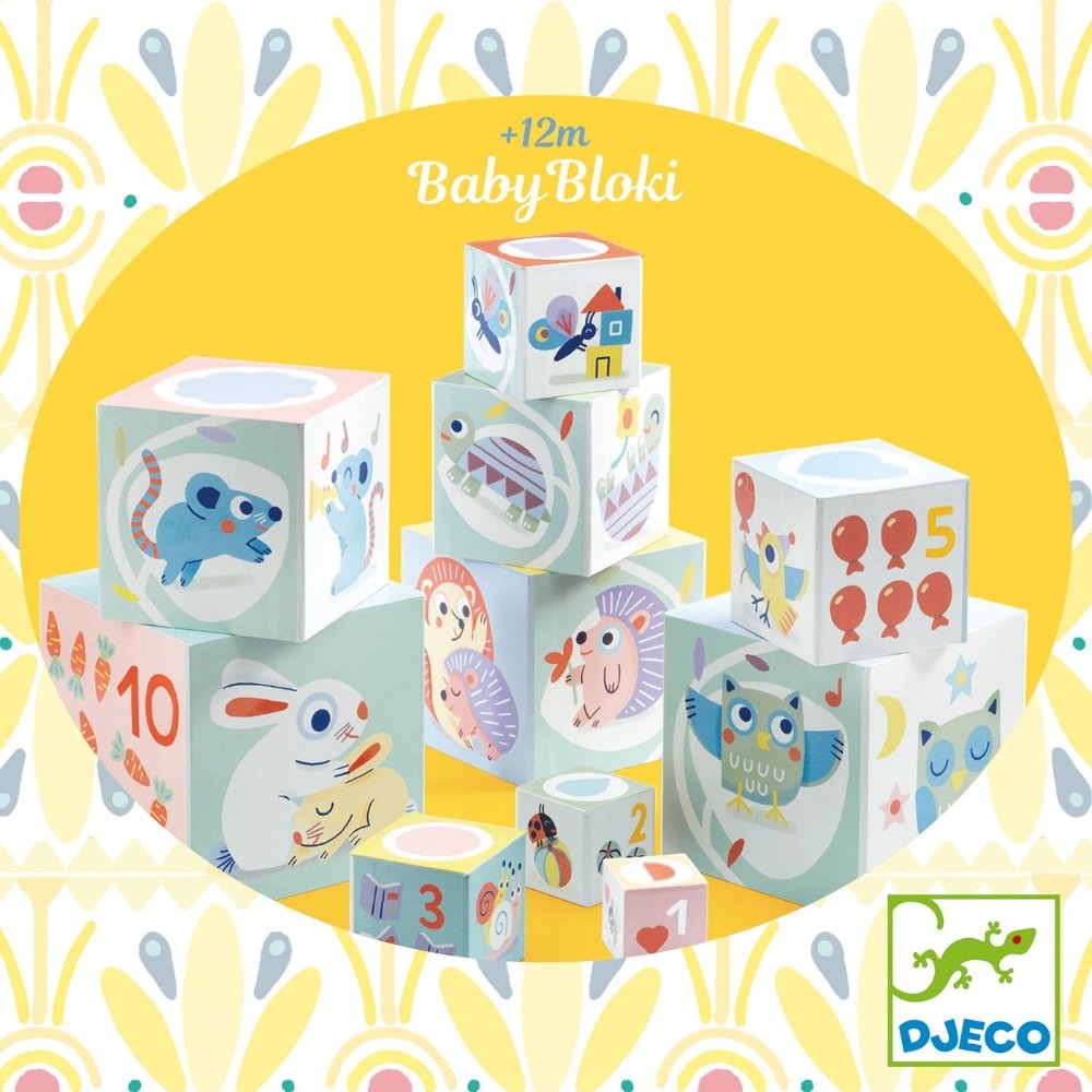 Baby White Baby Bloki Nest & Stack Blocks-0