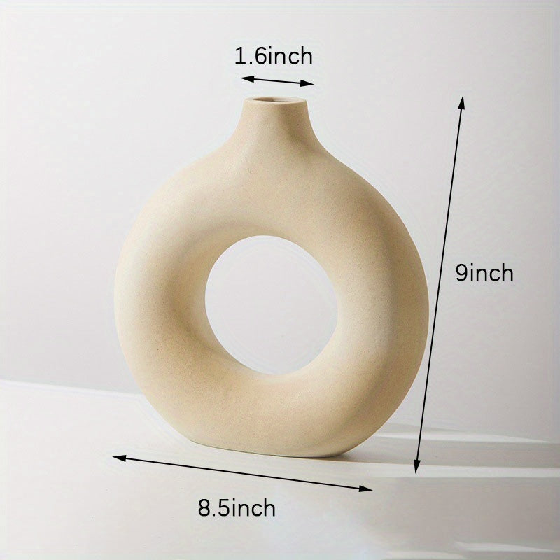 White Ceramic Modern Home Boho Vases-8