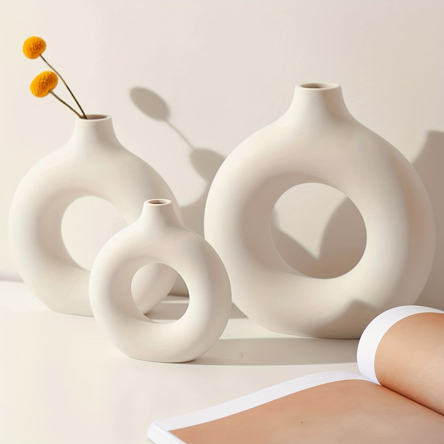 White Ceramic Modern Home Boho Vases-24