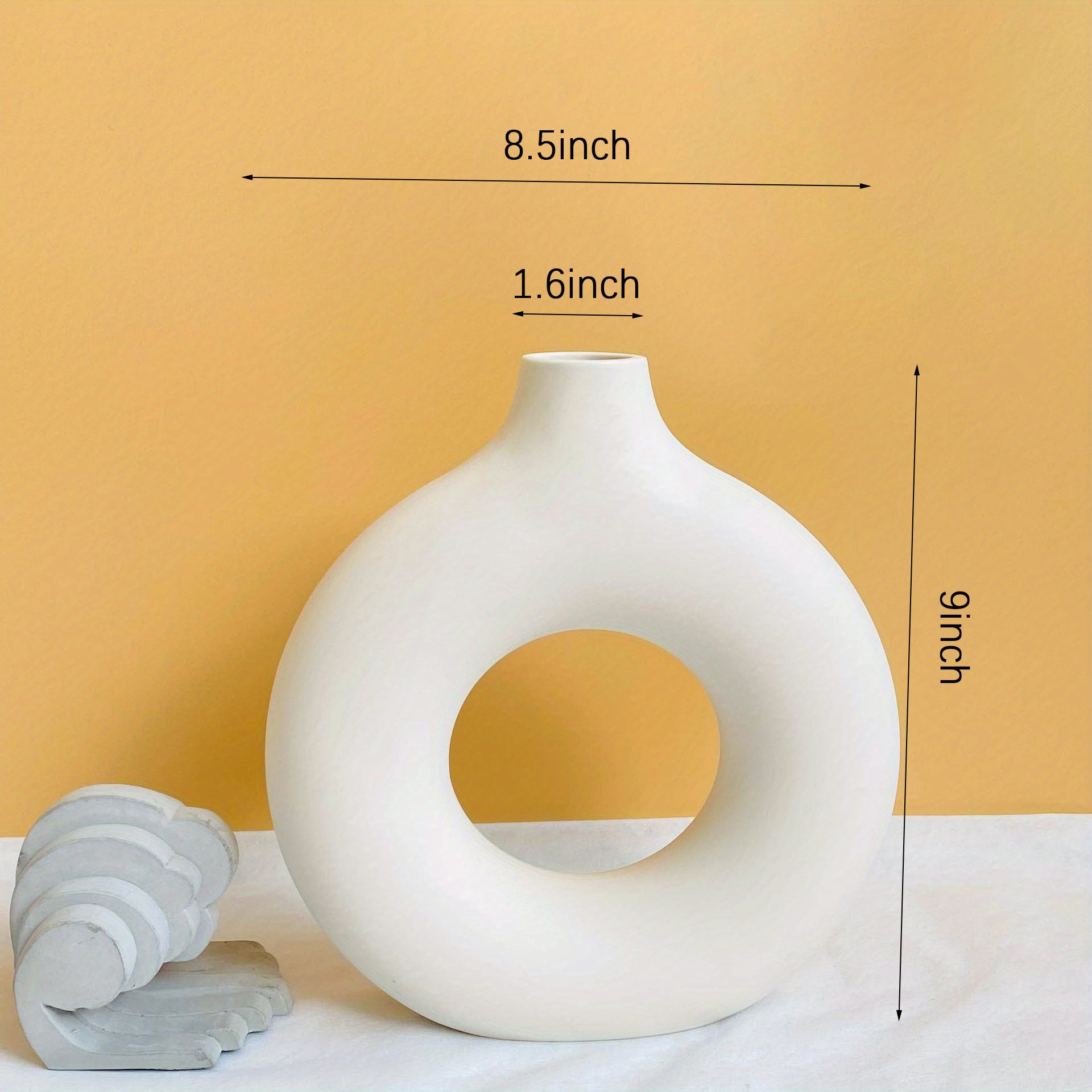 White Ceramic Modern Home Boho Vases-16