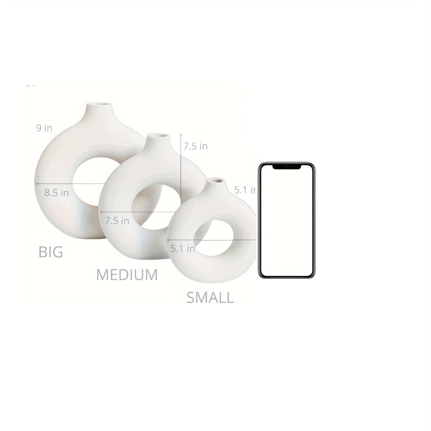 White Ceramic Modern Home Boho Vases-20