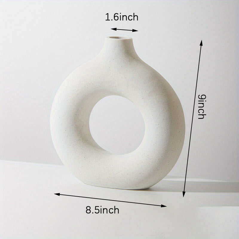 White Ceramic Modern Home Boho Vases-12