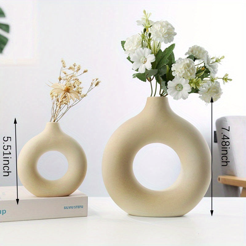 White Ceramic Modern Home Boho Vases-6
