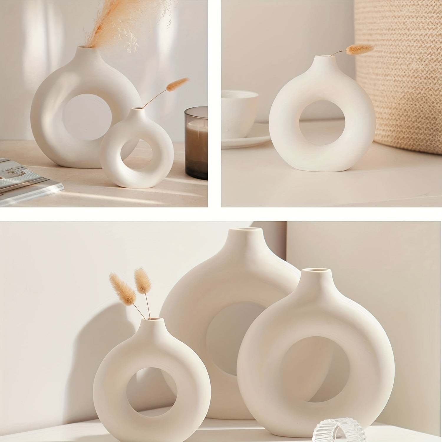 White Ceramic Modern Home Boho Vases-26