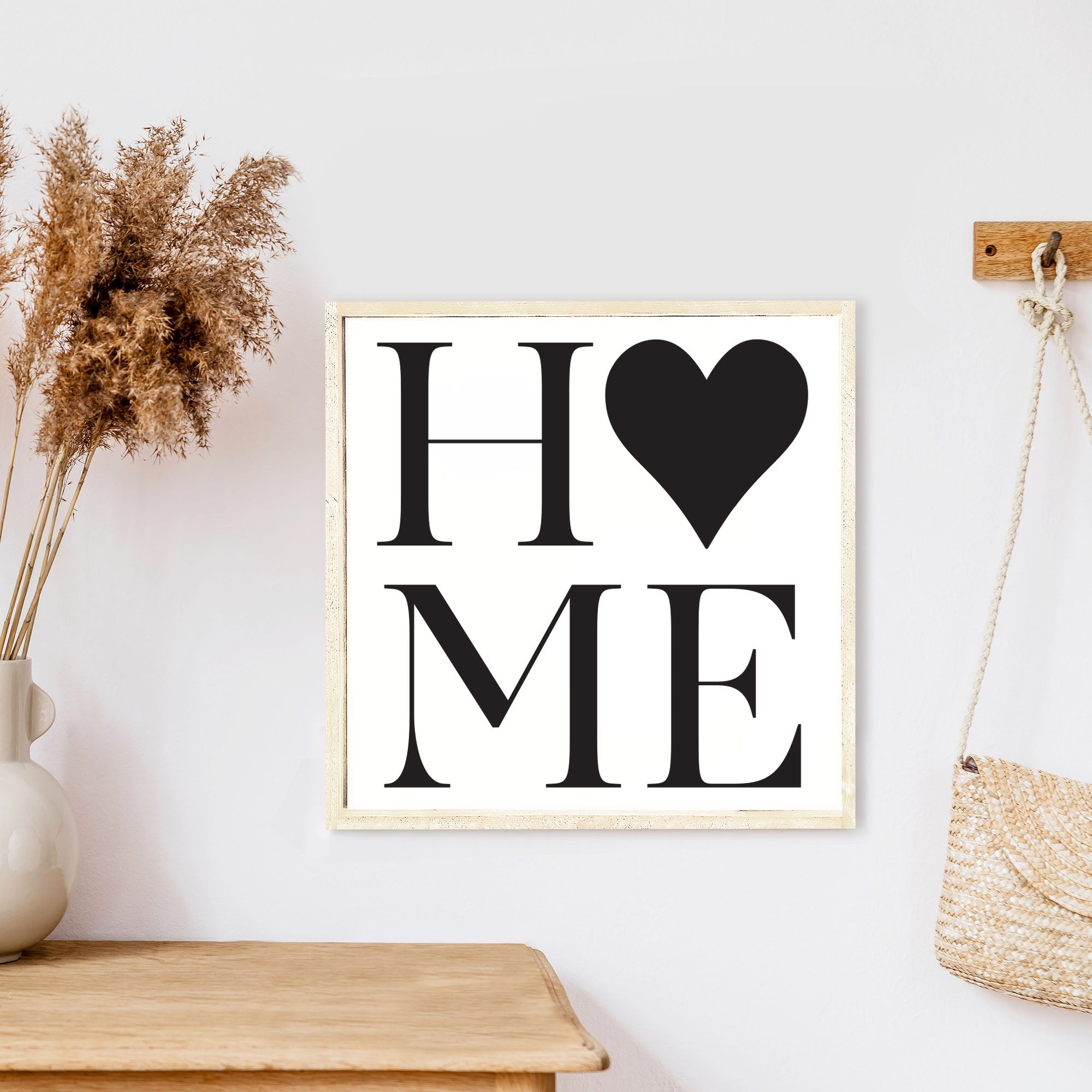 Home and Heart Wood Sign-7