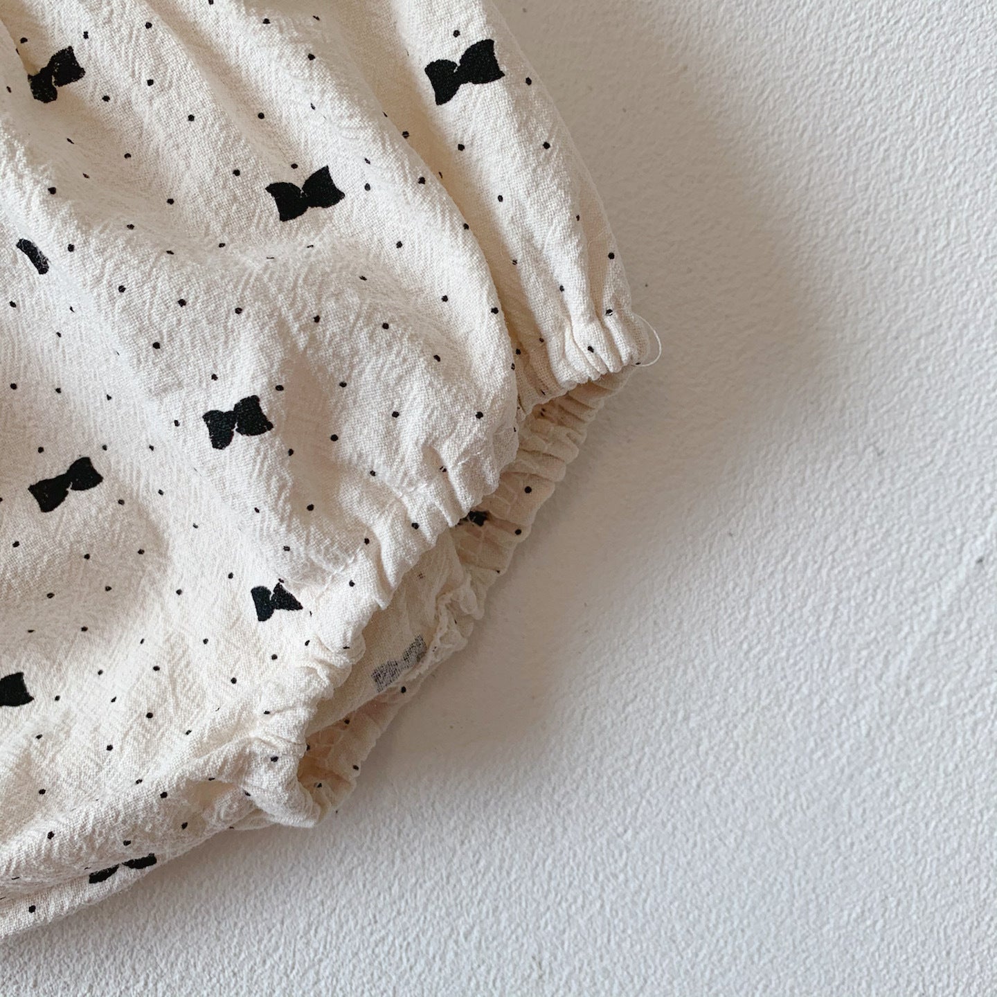 Baby Girl Bow & Polka Dot Graphic A-Line Long Sleeves Shirt Combo Triangle Shorts 1 Pieces Sets-10