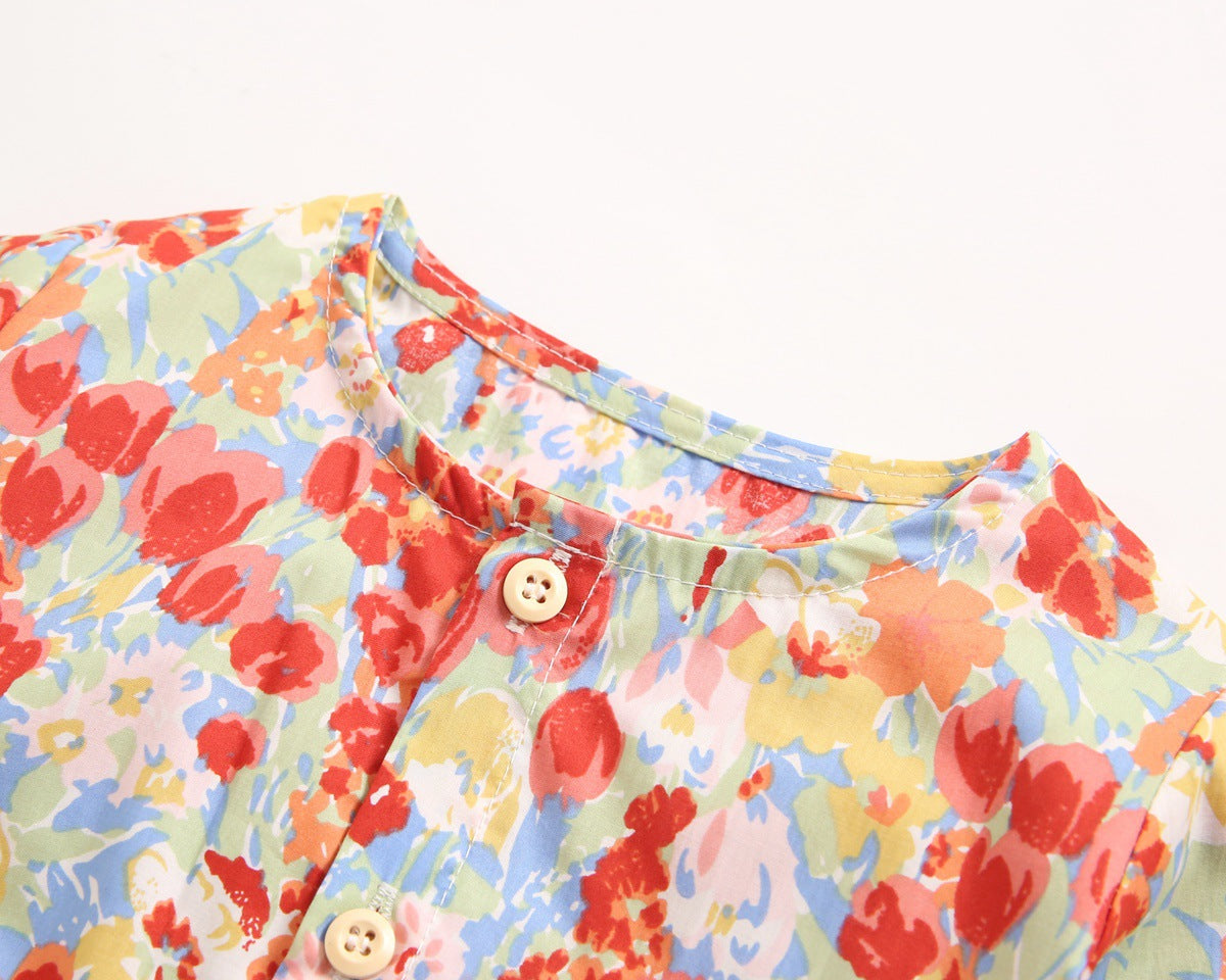 Baby Girl 1pcs Flower Pattern Long Sleeved Fashion Hot Selling Bodysuit Onesies & Headband-10