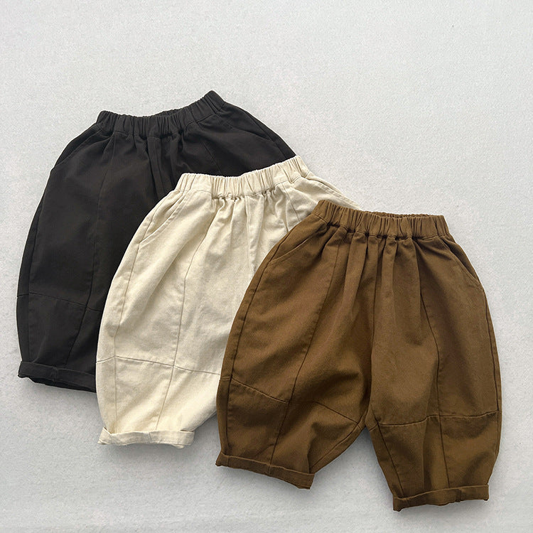 Spring New Children’s Korean Style Casual Trousers For Boys And Girls, Mountain Style Cross-Cut Seam Radish Pants-10
