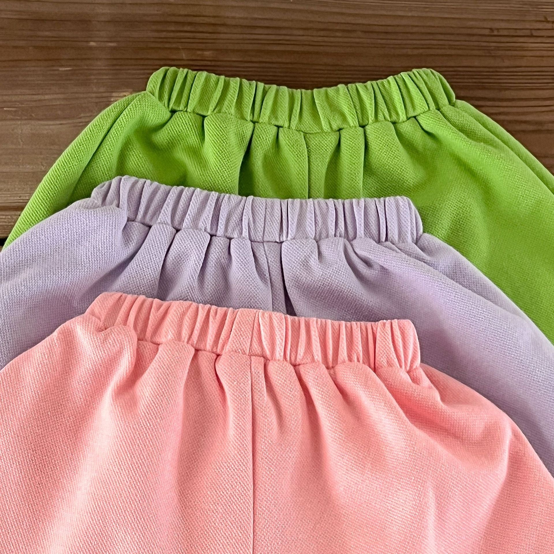 Baby Solid Color Polo Neck Summer Clothing Sets-12