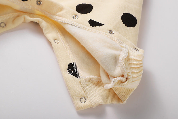 Baby 1pcs Striped & Dot Pattern Long Sleeved Romper Jumpsuit-14