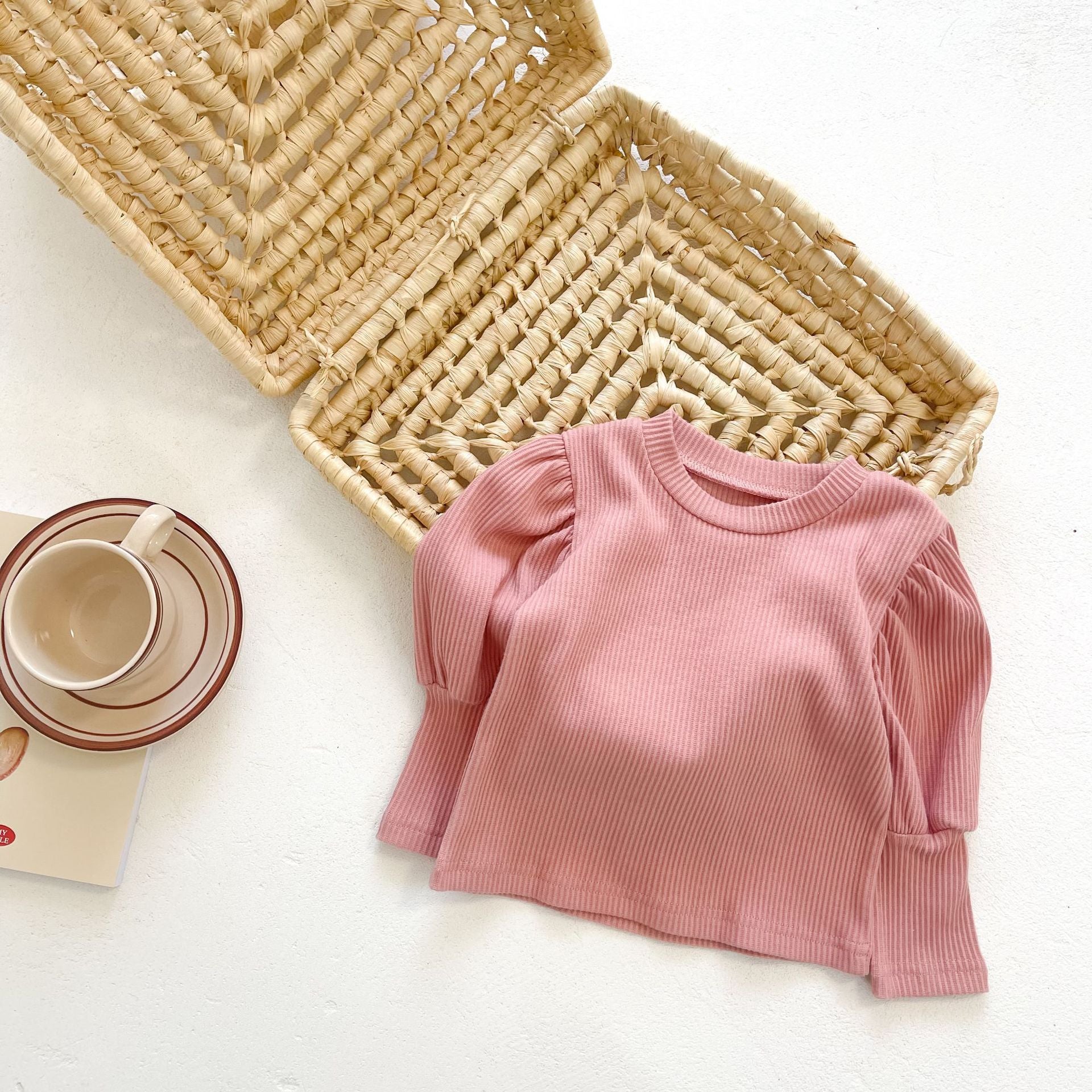 Baby Girls Dot Print Dress Combo Solid Top In Sets-1
