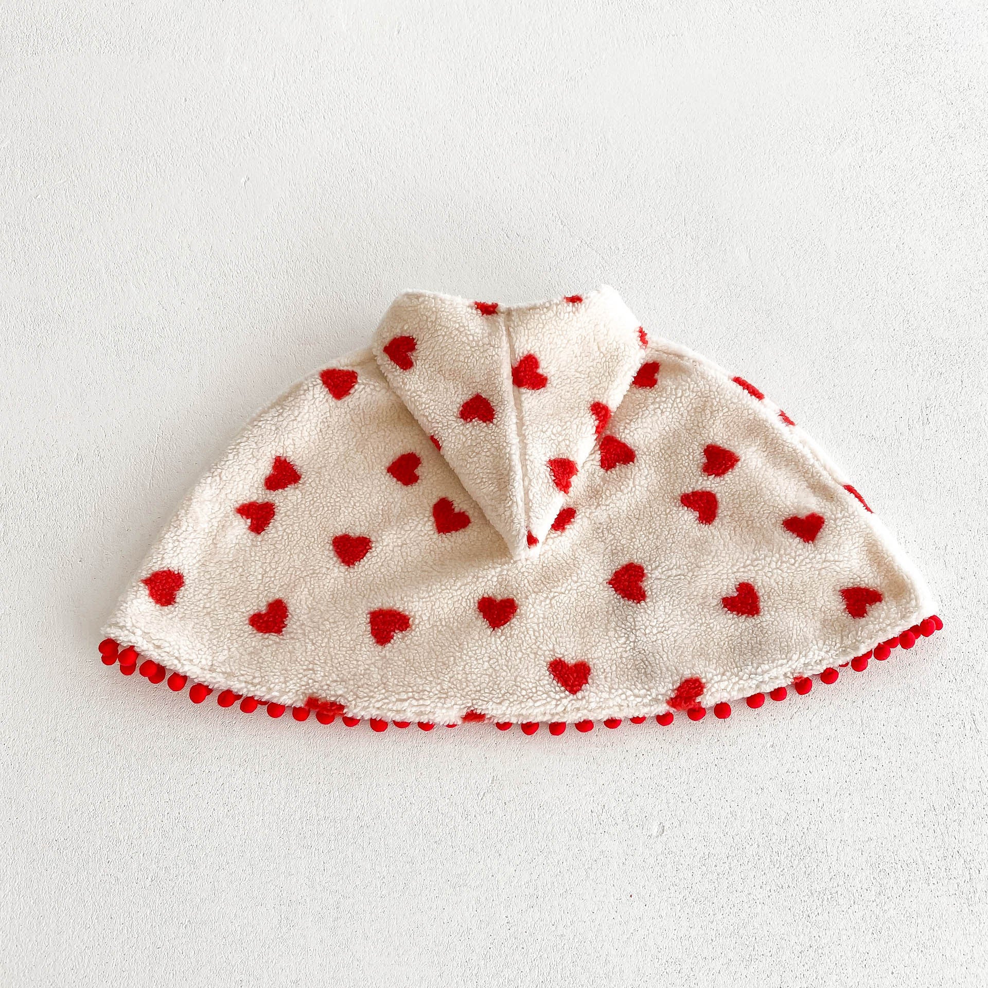 Ins Baby Girl Two Kinds Thick Warm Long Sleeves Cloak In Winter-3