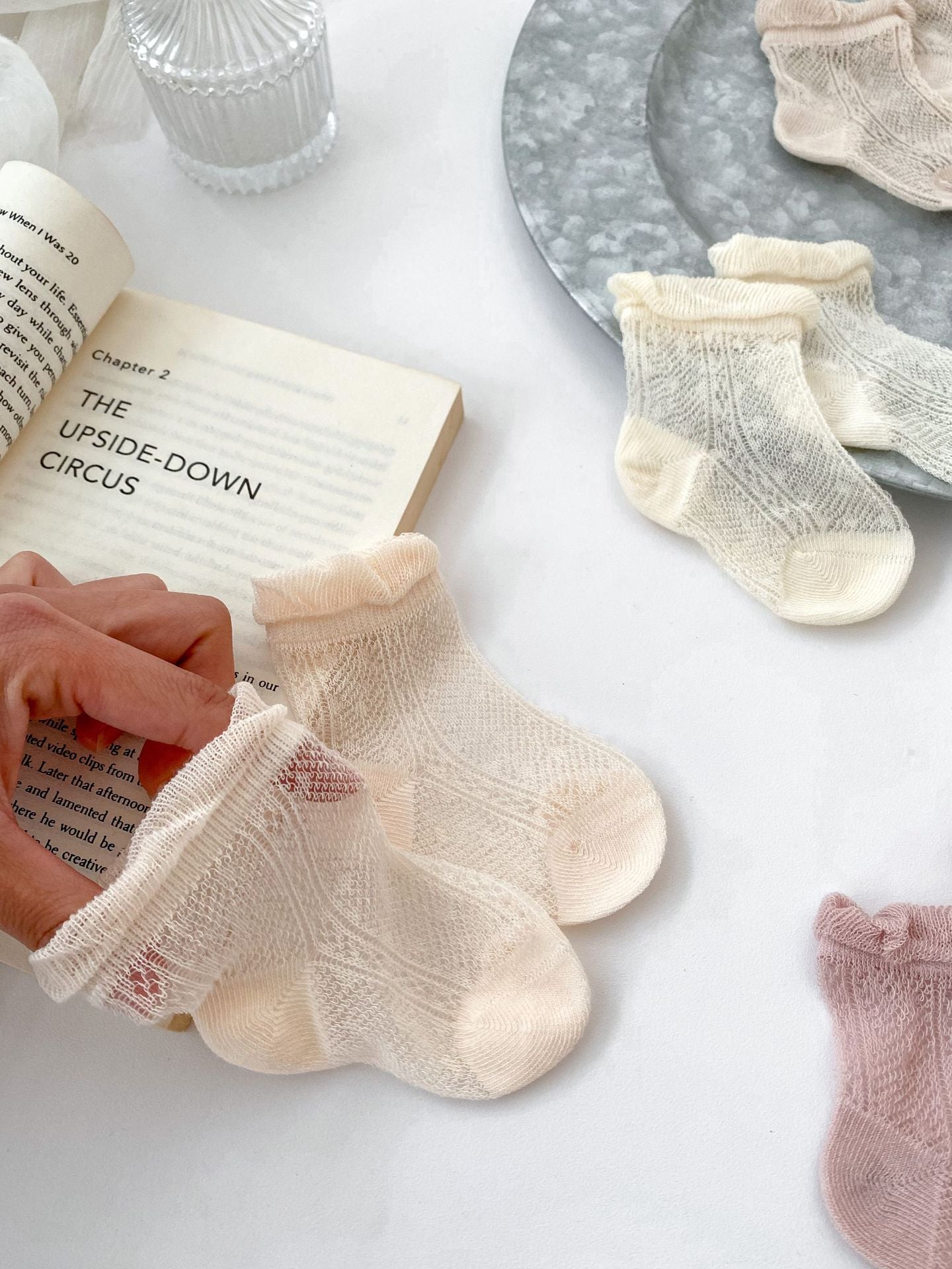 Summer Super Thin Breathable Socks For Girls: Baby Girls’ Solid Color Socks-2