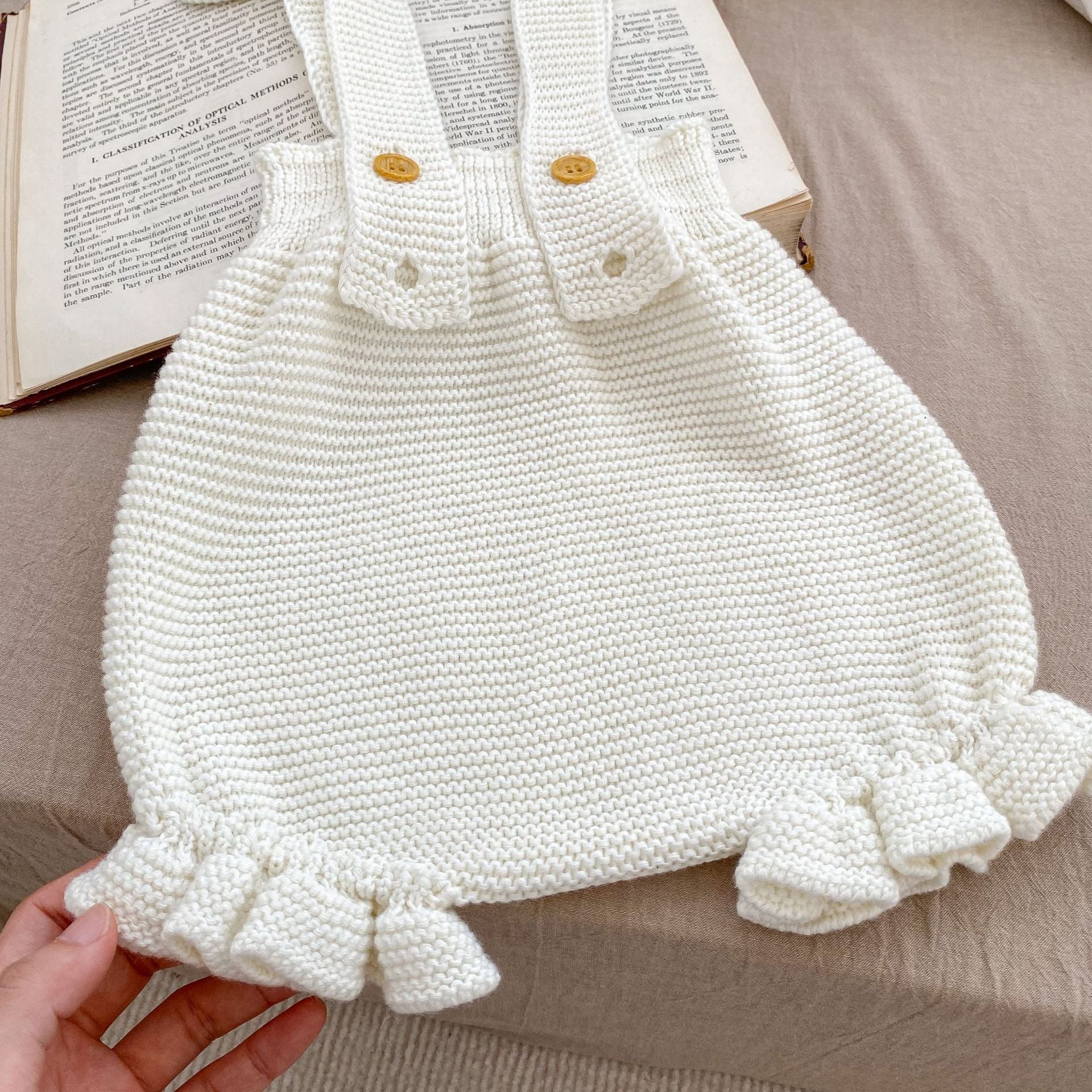 Baby Girl Camisole Knitted Vest In Spring&Autumn One Piece Include Cap-2